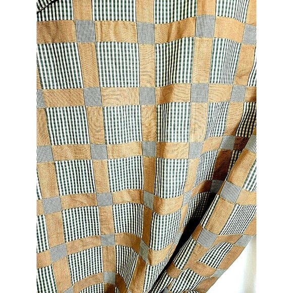 COPY - Quilted Sewn Patchwork Plaids Checker Canvas Fabric  54" W x 5 yards lot - Picture 3 of 12